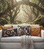 Pack of 2 Multicolor Nature Cotton Hand Crafted Cushion Covers