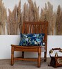 Pack of 2 Navy Blue  Artistic Cotton Hand Embroidered Cushion Cover 12x18 inches