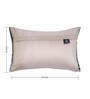 Pack of 2 Navy Blue  Artistic Cotton Hand Embroidered Cushion Cover 12x18 inches