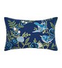 Pack of 2 Navy Blue  Artistic Cotton Hand Embroidered Cushion Cover 12x18 inches