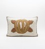 Pack of 2 Off White Pumpkin Cotton Hand Crafted Cushion Covers