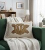 Pack of 2 Off White Pumpkin Cotton Hand Crafted Cushion Covers