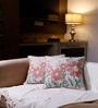 Pack of 2 Pink Floral Cotton Hand Crafted Cushion Covers
