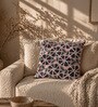 Pack of 2 Plum Abstract  Cotton Hand Crafted Cushion Covers