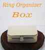 Pack Of 2 Cream Ring Storage Box Jewellery Organizer