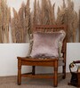 Pack of 2 Taupe Velvet Fringed Velvet Cushion Cover 16x16 inches