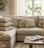 Pack of 2 Warm Taupe Abstract  Cotton Hand Crafted Cushion Covers