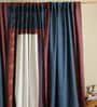 Pack of 3 Navy Blue White Maroon 7Ft Pure Cotton Door Curtain Chintz Collection
