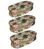 Pack Of 3 Floral Nylon Slipper Organizer Bag Covers