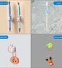 Pack Of 4 Multifunctional Wall Hooks Cable Organizer