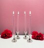 Pack of 4 Rose Fragrance Smokeless 10 Inch Taper Dinner Candles