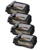 Pack Of 4 Black Shoe Nylon Organizer Bag Covers