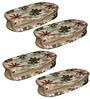 Pack Of 4 Floral Nylon Slipper Organizer Bag Covers