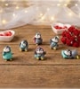Pack of 6 Cute Penguin Miniature Showpieces for Valentine Gift
