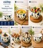 Pack of 6 Blue & White Floral Print Ceramic Dinner Bowl 180ML