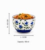 Pack of 6 Blue & White Floral Print Ceramic Dinner Bowl 180ML