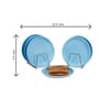 Varmora Plastic Round Side Plate-BPA Free | Microwave Safe| Great For Outdoor picnics | Best for Occasions & Quick Meals ( Set of 6 |Sky Blue)