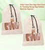 Pack Of 6 White Cotton Shoe Organizer Bag Covers