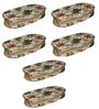 Pack Of 6 Floral Nylon Slipper Organizer Bag Covers