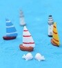Pack of 6 Yatch Ship Miniature Decor