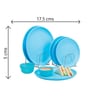 Varmora Dinner Set 9pcs | Simple & Durable Dinnerware Set | Microwave & Dishwasher Safe | Elegant Tableware for Home & Parties- Sky Blue