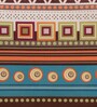 Padded Fabric Foot Stool In Multicolour