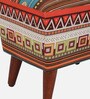 Padded Fabric Foot Stool In Multicolour