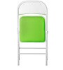 Catania Metal Folding Chair in White & Green Colour