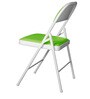 Catania Metal Folding Chair in White & Green Colour