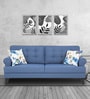 HomeTown Paddington Fabric 3 Seater Sofa in Blue Colour