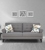 HomeTown Paddington Fabric 3 Seater Sofa in Grey Colour