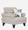 Paddington Fabric 1 Seater Sofa in Beige Colour