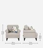 Paddington Fabric 1 Seater Sofa in Beige Colour