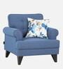 Paddington Fabric 1 Seater Sofa in Blue Colour