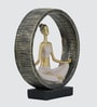 Padmasana Yoga Figurinee | Resin Material | On Base used Felt for Grip and Table Protect | Ideal for Table Decor and Shelves Showpiece