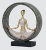 Padmasana Yoga Figurinee | Resin Material | On Base used Felt for Grip and Table Protect | Ideal for Table Decor and Shelves Showpiece
