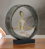 Padmasana Yoga Figurinee | Resin Material | On Base used Felt for Grip and Table Protect | Ideal for Table Decor and Shelves Showpiece