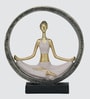 Padmasana Yoga Figurinee | Resin Material | On Base used Felt for Grip and Table Protect | Ideal for Table Decor and Shelves Showpiece