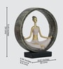 Padmasana Yoga Figurinee | Resin Material | On Base used Felt for Grip and Table Protect | Ideal for Table Decor and Shelves Showpiece