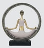 Padmasana Yoga Figurinee | Resin Material | On Base used Felt for Grip and Table Protect | Ideal for Table Decor and Shelves Showpiece