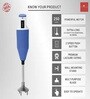 Padmashree Chop Pro Chopper 800 ML with Whisking Blade in Blue Colour