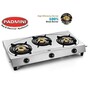 Padmini 3 Burner Stainless Steel Gas Stove CS 304 (ISI Mark)