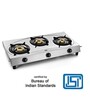 Padmini 3 Burner Stainless Steel Gas Stove CS 304 (ISI Mark)