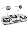 Padmini 3 Burner Stainless Steel Gas Stove CS 307 (ISI Mark)