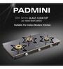 Padmini CS 3GT Gold Auto Ignition 3 Burner Gas Stove (1 HF, 1 Big, 1 Small Burner)
