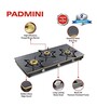 Padmini CS 3GT Gold Auto Ignition 3 Burner Gas Stove (1 HF, 1 Big, 1 Small Burner)
