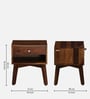 Padova Sheesham Wood Bedside Table in Scratch Resistant Provincial Teak Finish With Drawer