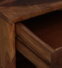 Padova Sheesham Wood Bedside Table in Scratch Resistant Provincial Teak Finish With Drawer