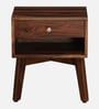 Padova Sheesham Wood Bedside Table in Scratch Resistant Provincial Teak Finish With Drawer