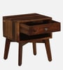 Padova Sheesham Wood Bedside Table in Scratch Resistant Provincial Teak Finish With Drawer